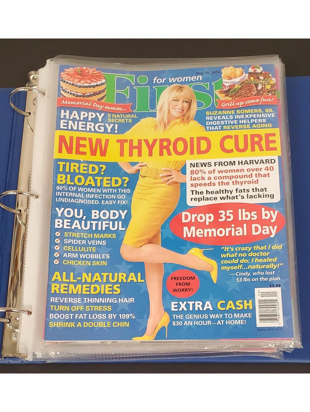 First for Women Magazine Lot in Binder Sleeves, 9 Issues, 2016-2020 - VG